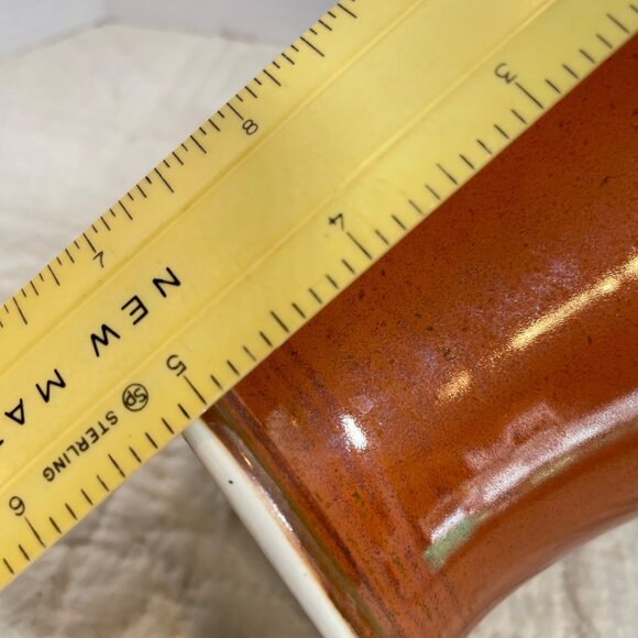 Vintage Handcrafted Pottery Vase, Riser, Planter with Multicolor Glaze - Picture 9 of 9